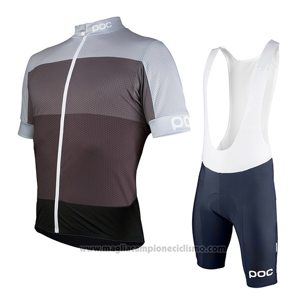 2017 Abbigliamento Ciclismo Poc Fondo Elements Marrone Manica Corta e Salopette